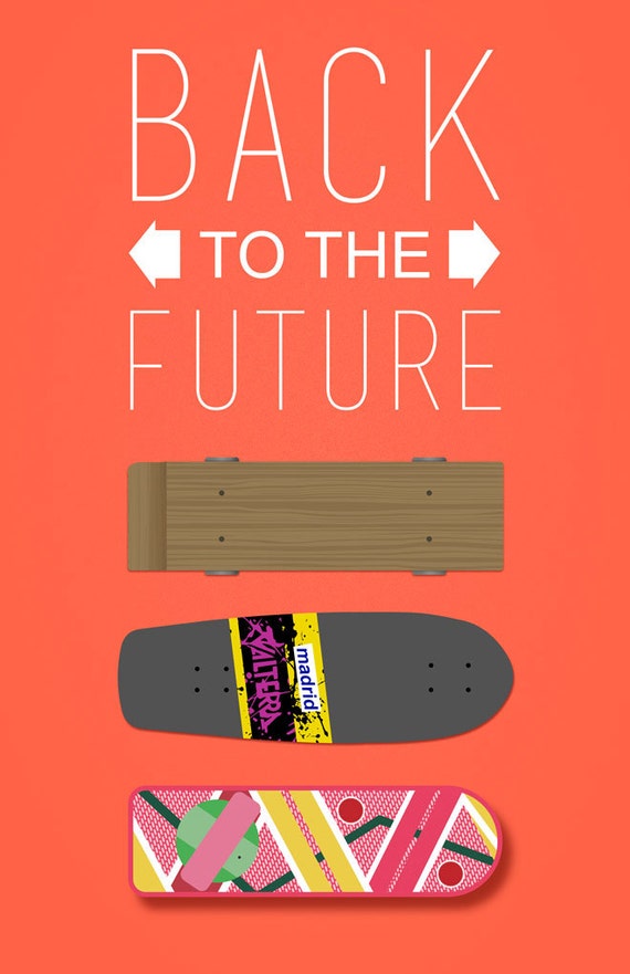 Back to the Future Skateboard Print