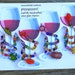 handmade glass beaded wine glass charms
