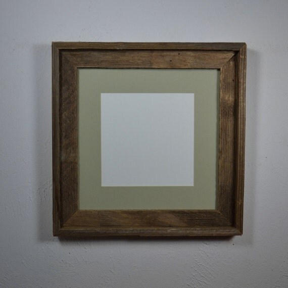 12x12 photo frame with mat for 10x10 or 8x8 photo or by barnwood4u