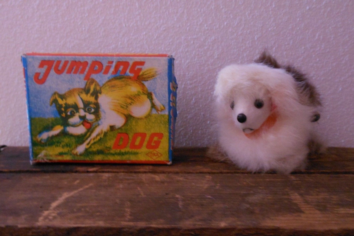 Vintage 1960s 60s Jumping Dog Wind Up Toy by ModernTimesVintage