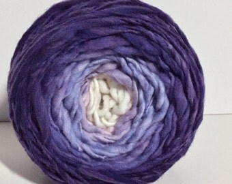 Handspun Yarn - Super Bulky USA Merino Wool - 114 yards of Purple Gradient