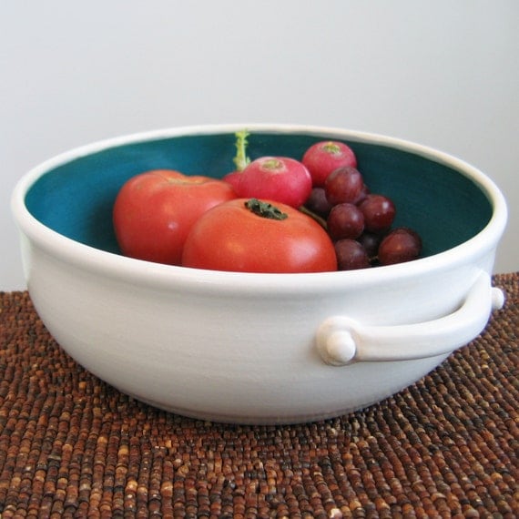 Ceramic Casserole Dish Stoneware Pottery Baking by KarinLorenc