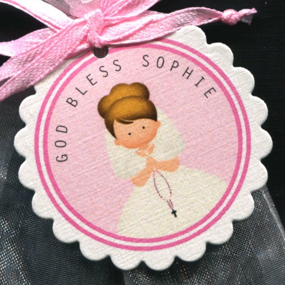100 Personalized Communion Favor Tags First Communion Tags