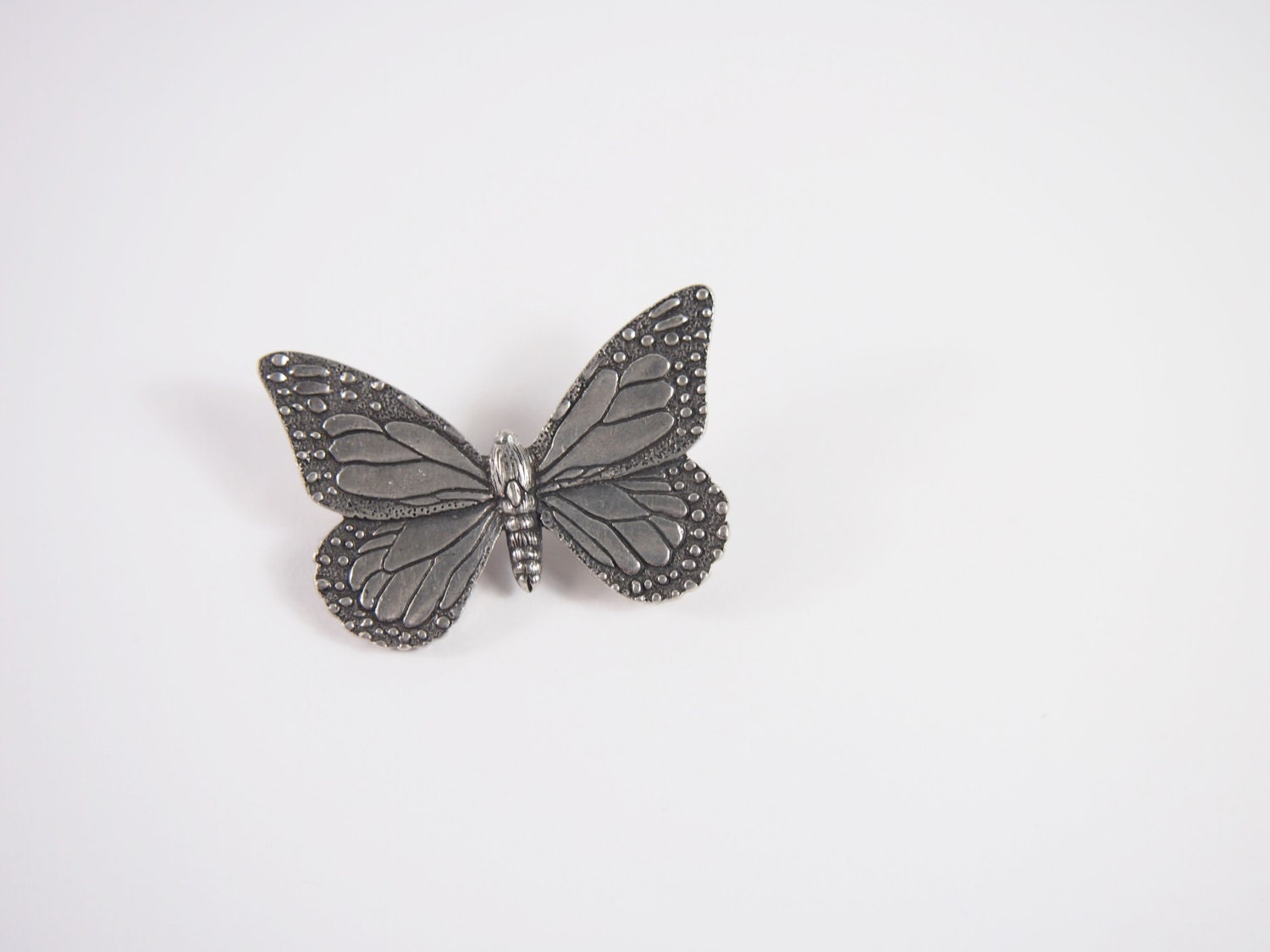 Butterfly Pewter Danforth Smithsonian Brooch Vintage 70s 80s Jewelry ...