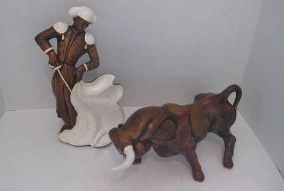 Treasure Craft Bull &amp; Matador Bull Fighter Set California