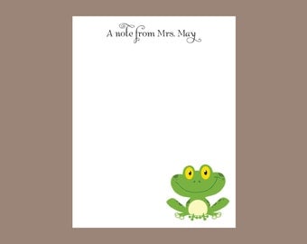 Frog notepad Personalized Notepad, Teacher gift, stocking stuffer