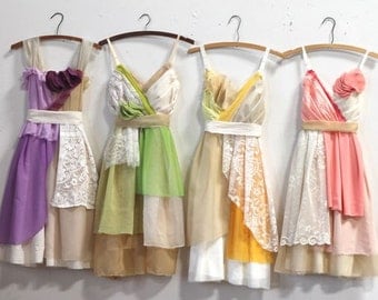 Custom Mismatched Bridesmaids Dresses
