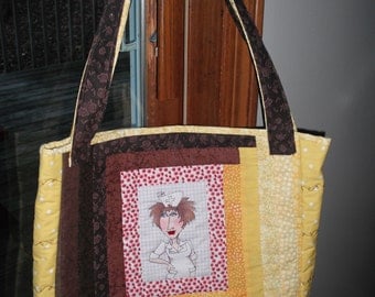 Quilted Sassy Nurse Tote Bag by mousessewingroom on Etsy