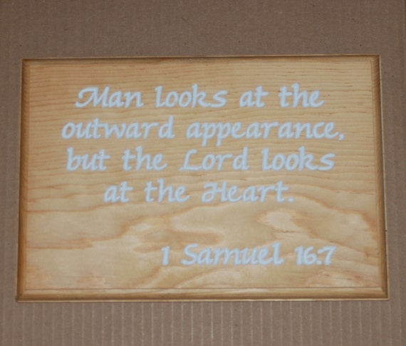 man looks at the outward appearance