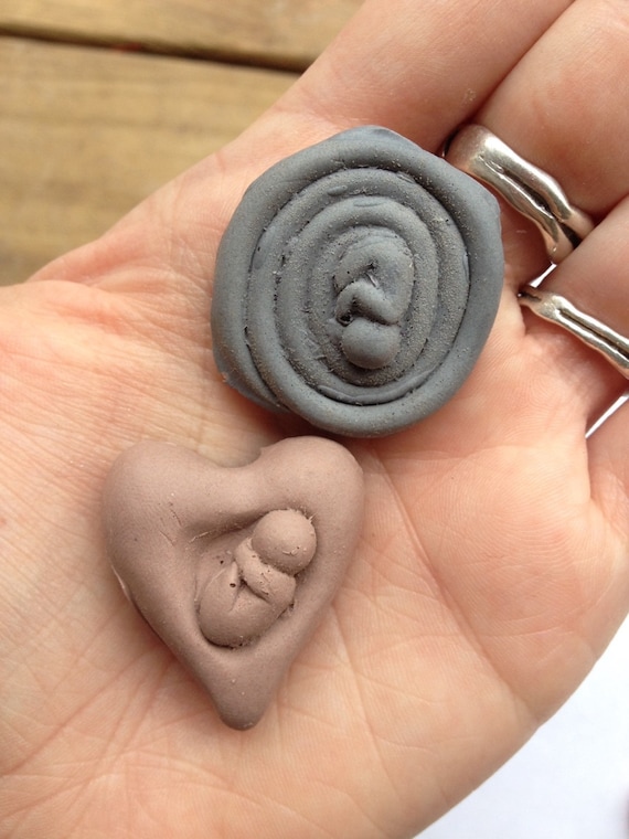 TINY Baby spiral, birth labyrinth birth art sculpture (birth altar, mother blessing, doula, midwife, childbirth educator)
