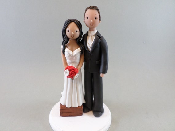  Short  Bride  Tall  Groom  Customized Wedding  Cake  Topper 