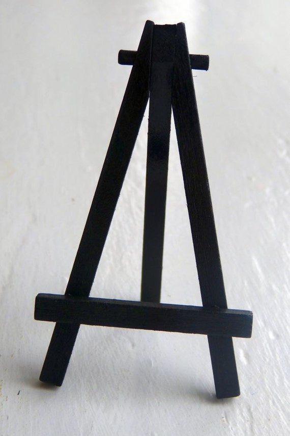 Small Wooden Easels Black ACEO Mini Displays Mini