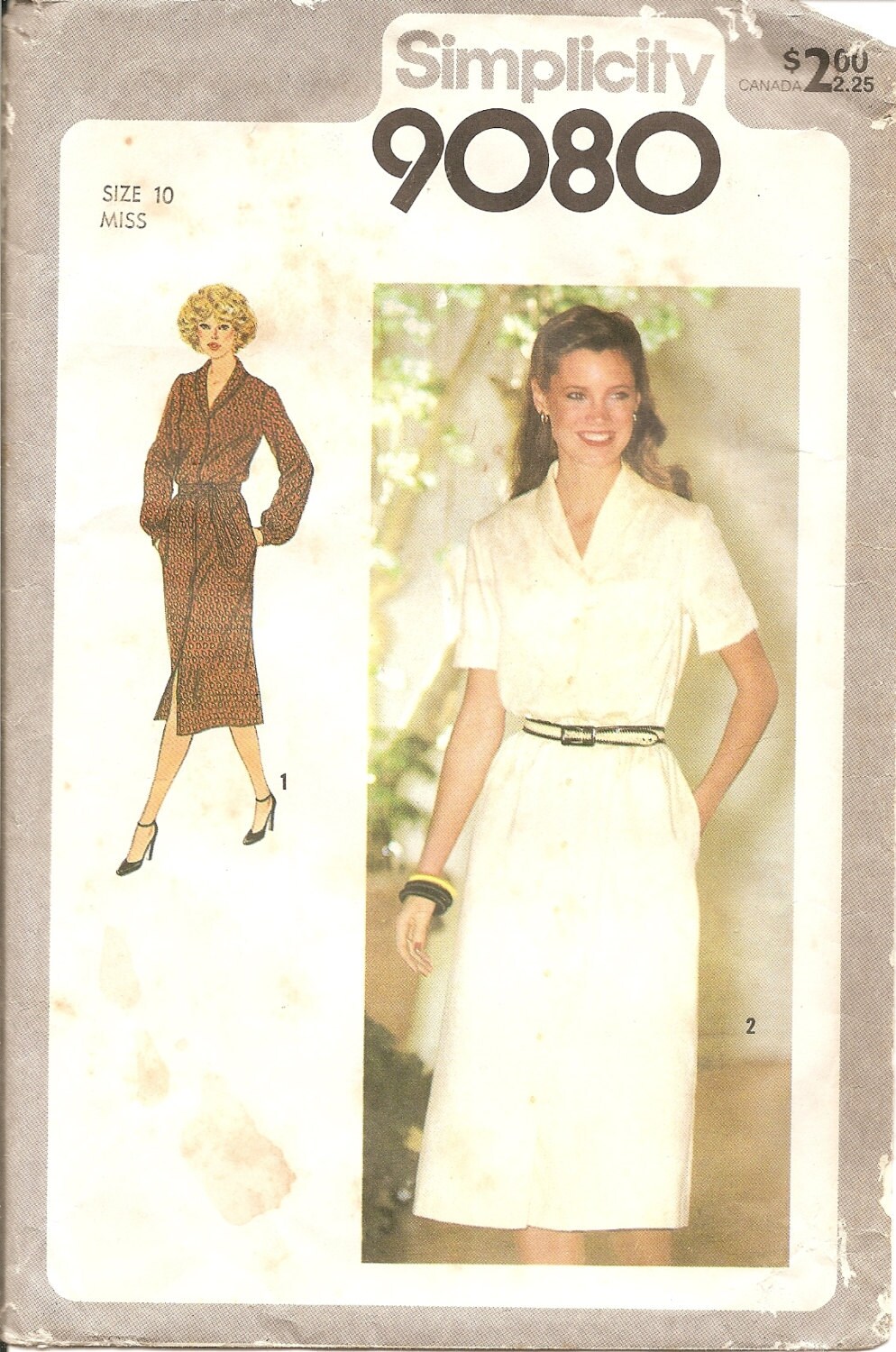 1970s Vintage Sewing Pattern Shirt Dress Pattern