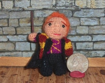 Ron Weasley Miniature Crocheted Doll Ready to Ship