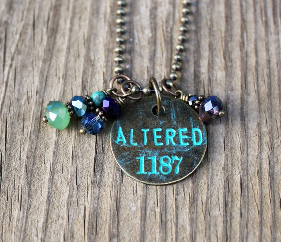 Word Charms Jewelry with words long pendant by Eleven11Designs