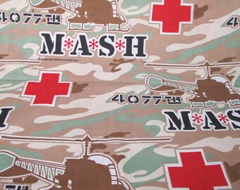 MASH Sheet TV Show Movie Bed Linens Twin Flat Retro Decor Red Cross ...