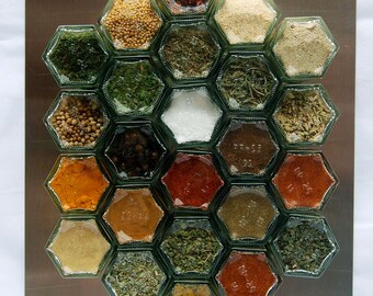 diy hexagonal spice rack diy hex 24 magnetic spice rack for fridge 24 empty by gneissspice diy hexagonal spice rack diy hex 24 magnetic spice rack for fridge 24 empty by gneissspice