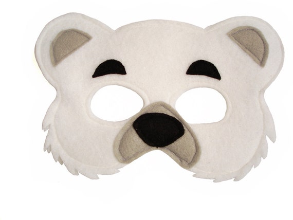 POLAR Bear Felt Mask for Children