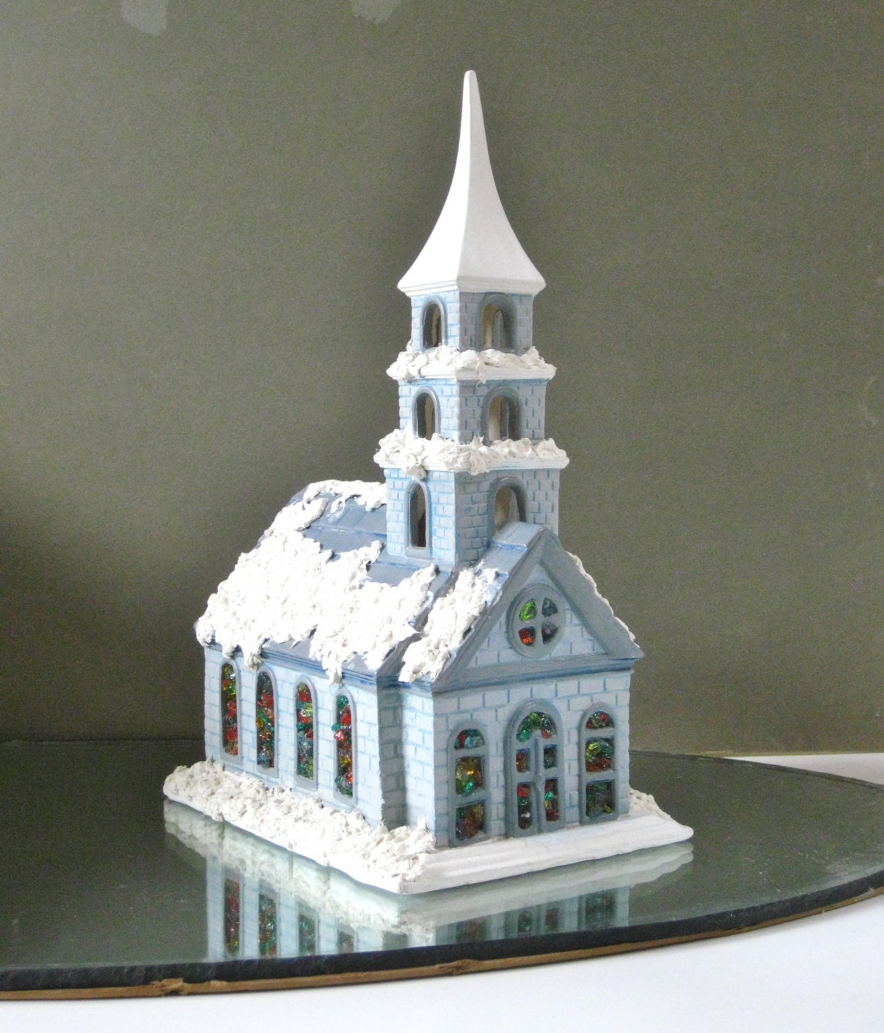 vintage lighted church christmas village scene large ceramic vintage lighted church christmas village scene large ceramic