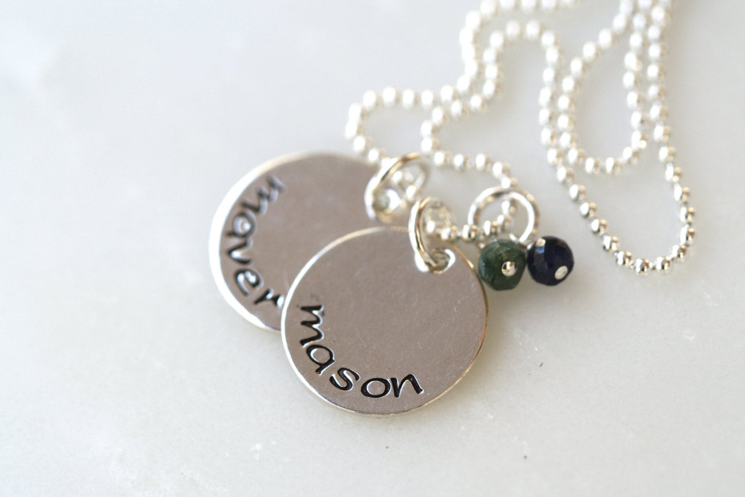 Kids Names Necklace Name Necklace Child Name Necklace Two