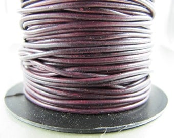 Premium Greek Leather Cord, Mauve, 1.9mm, 2 yards (6 feet)