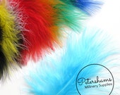 20 Fluffy Marabou Feathers for Millinery Hat Trimming & Crafts - Assorted Colours