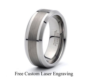 wedding Ring,Brush ed Tungsten Band,Men's Tungsten Ring,wedding bands ...