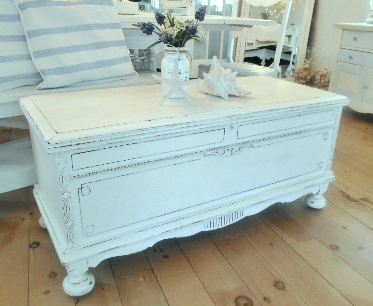 chest hope chest trunk shabby chic painted furniture white chest hope chest trunk shabby chic painted furniture white