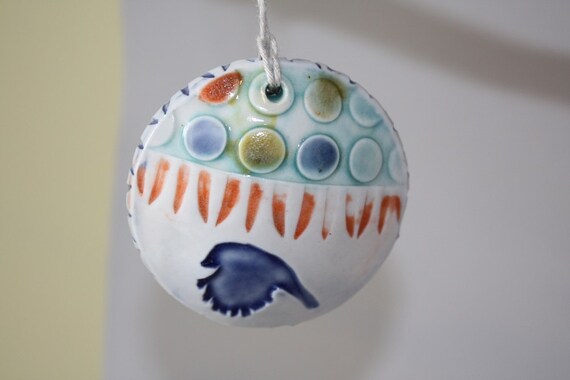 Round Bird Ornament