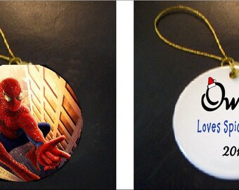 spiderman personalized ornament