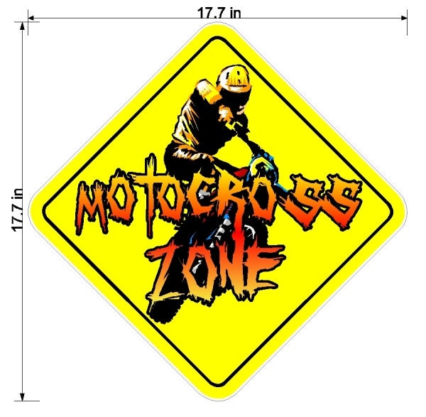 Motocross Wall Decal Removable and Repositionable Motocross