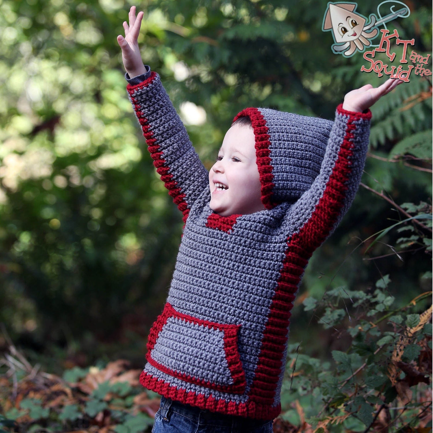 Crochet pattern crochet childrens sweater boys hoodie ...