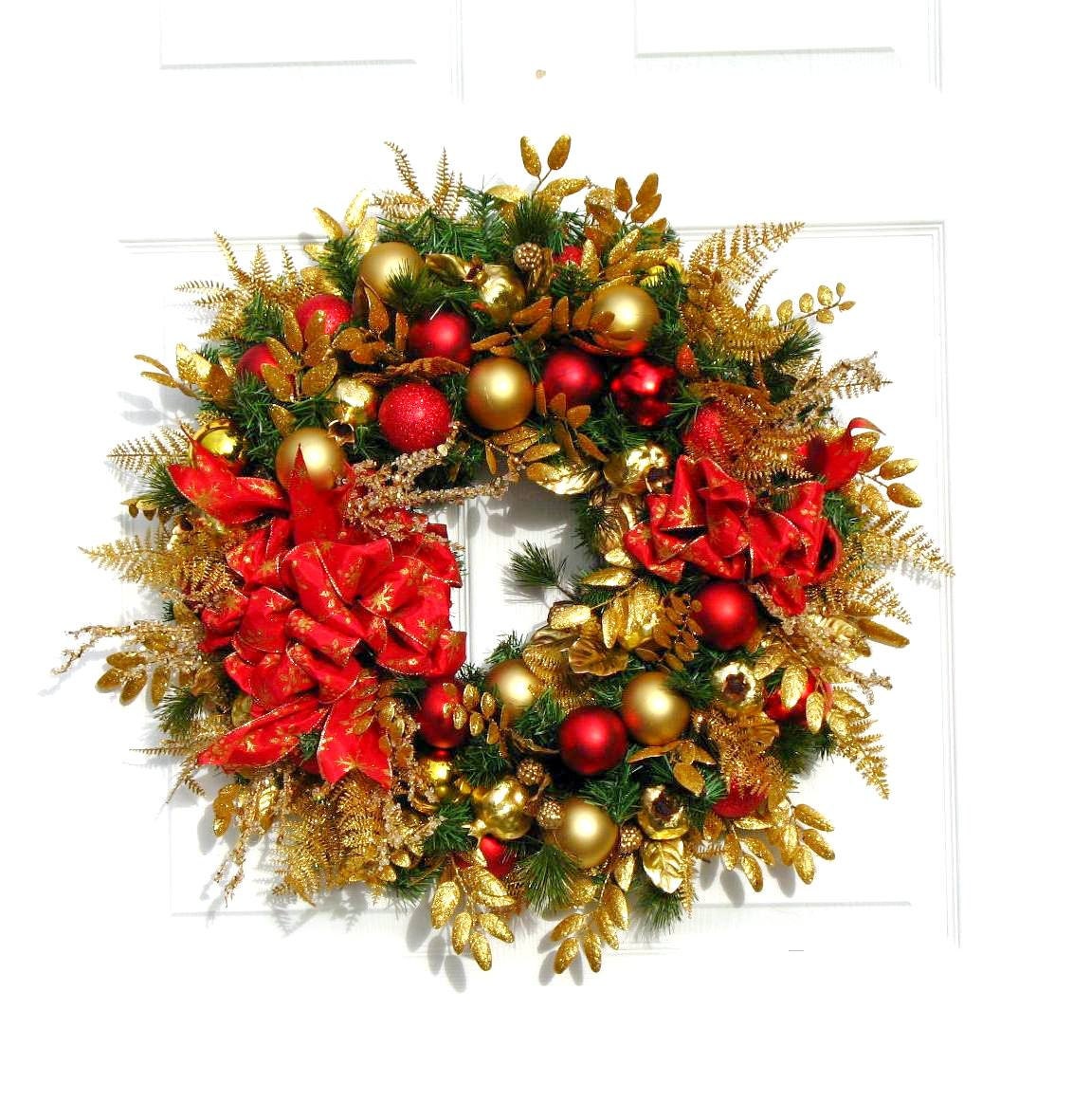 red and gold wreath christmas wreath by seasonalaccent red and gold wreath christmas wreath by seasonalaccent