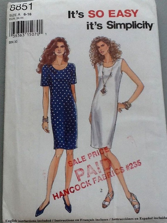 Simplicity sheath dress patterns for sale