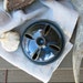Oven Safe Garlic Roaster Handcrafted Porcelain Ceramic in Variegated Blue Gift Idea, Handmade Artisan Pottery by Licia Lucas Pfadt