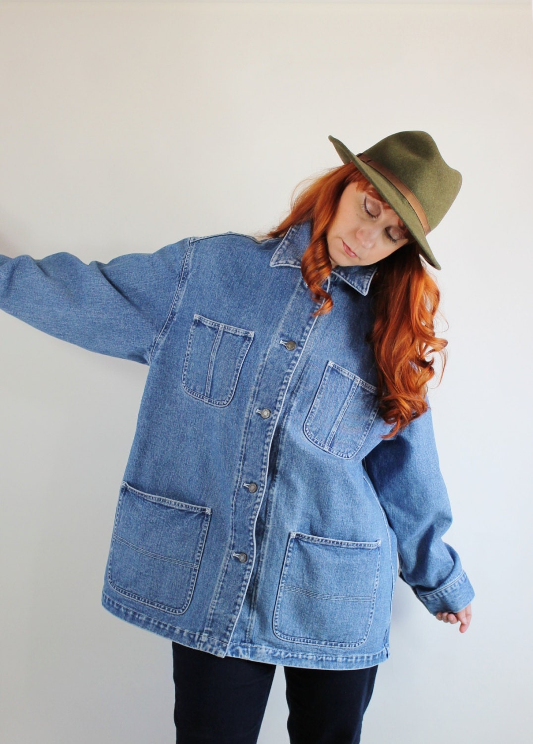 SALE Vintage Blue Jean Denim Barn Jacket Field by gogovintage