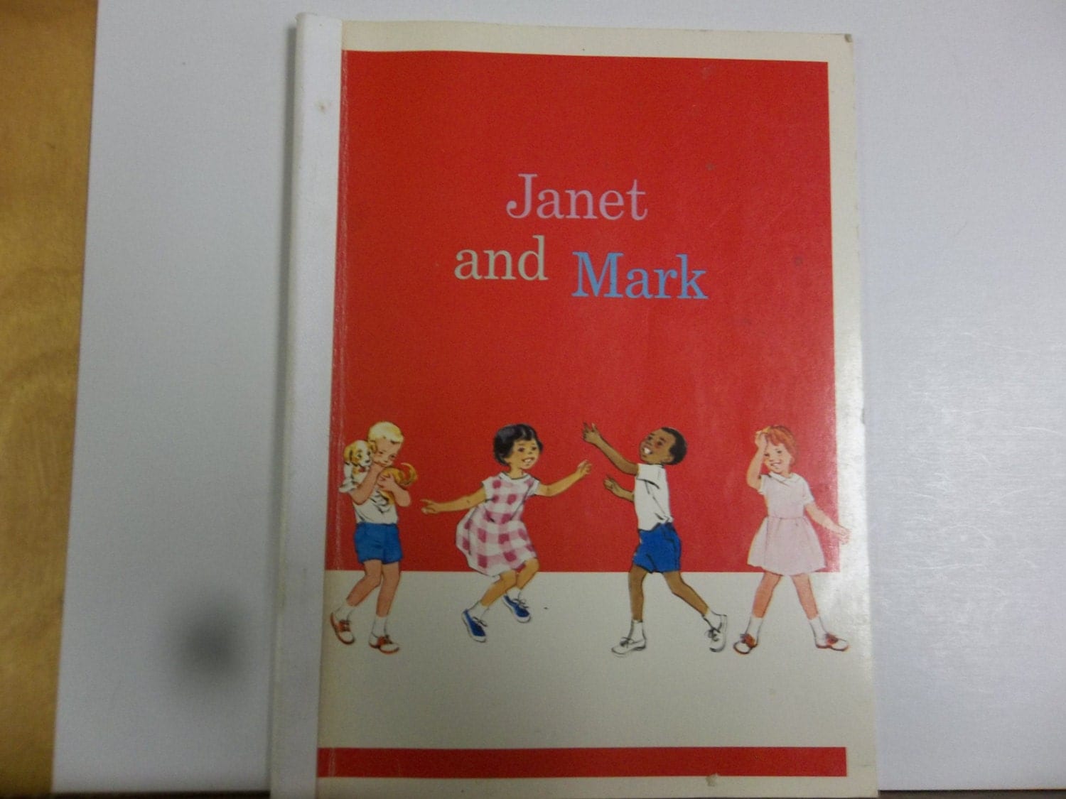 Janet and Mark school book vintage school book old school