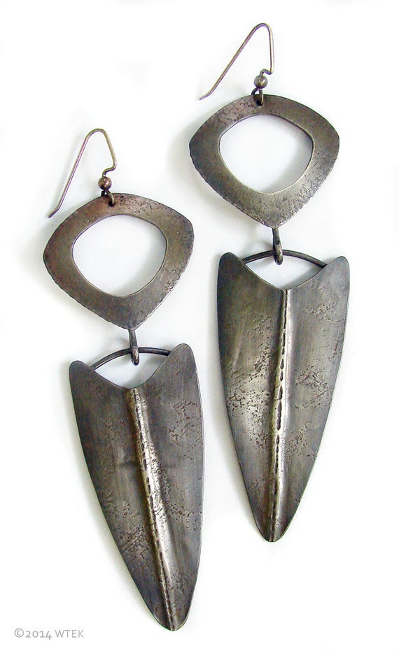 Silver Shield Earrings