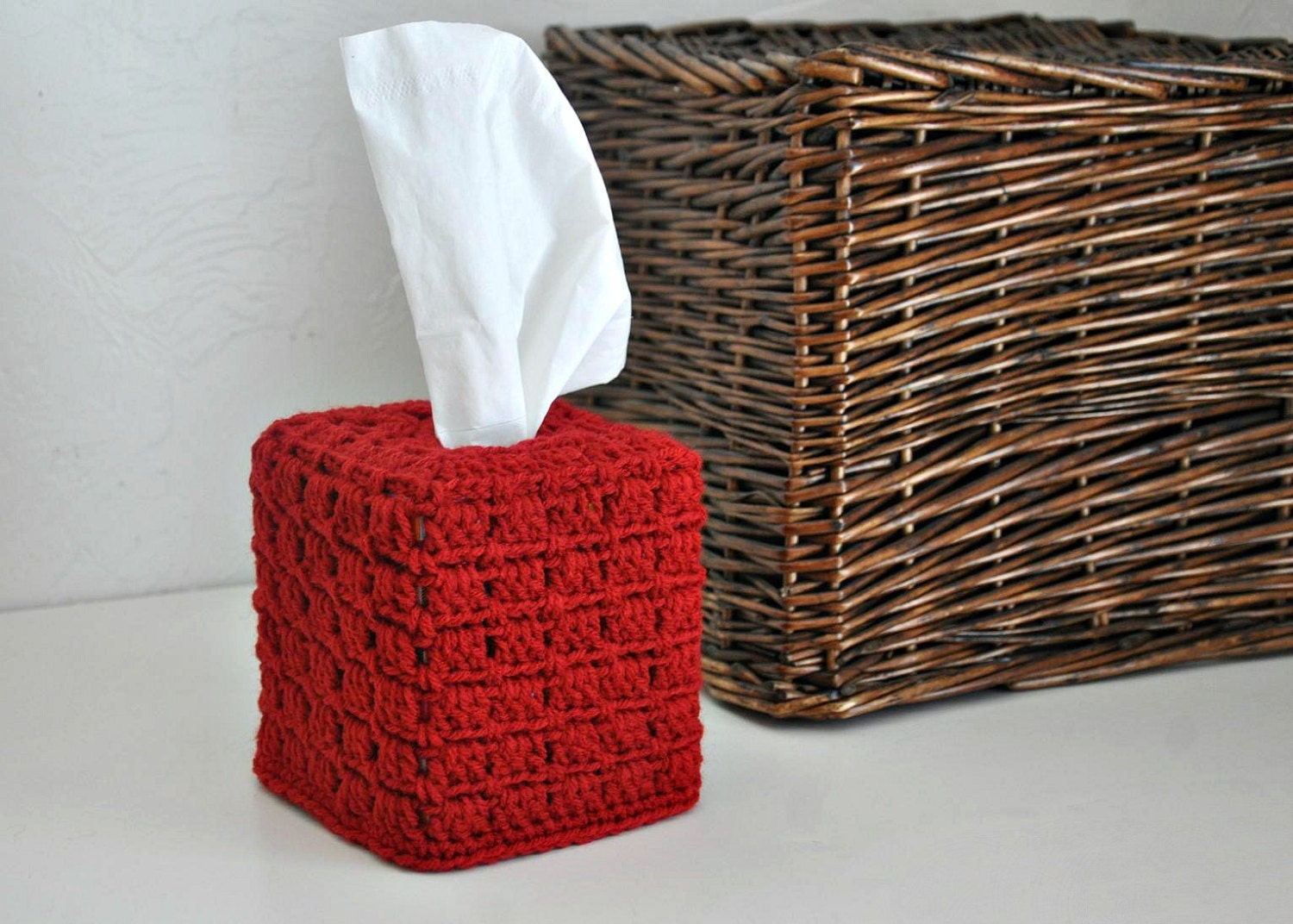 Red Tissue Box Cover Nursery Decoration Home Decor Granny