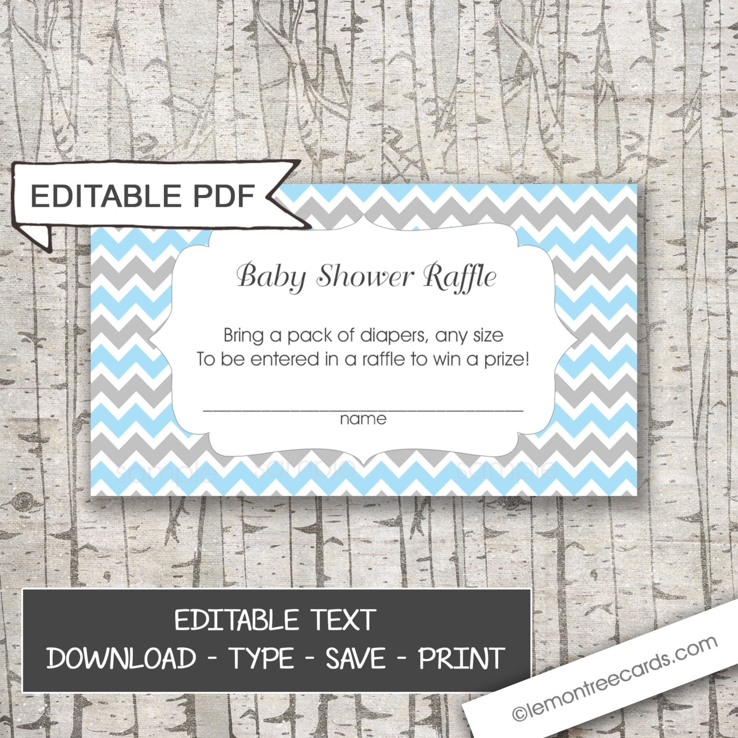 editable baby shower diaper raffle tickets you edit the