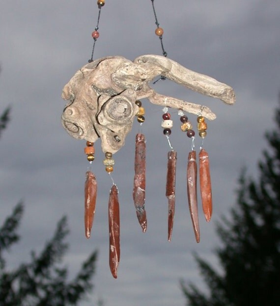 Suncatcher/Wind Chime...Obsidian Needles and Driftwood