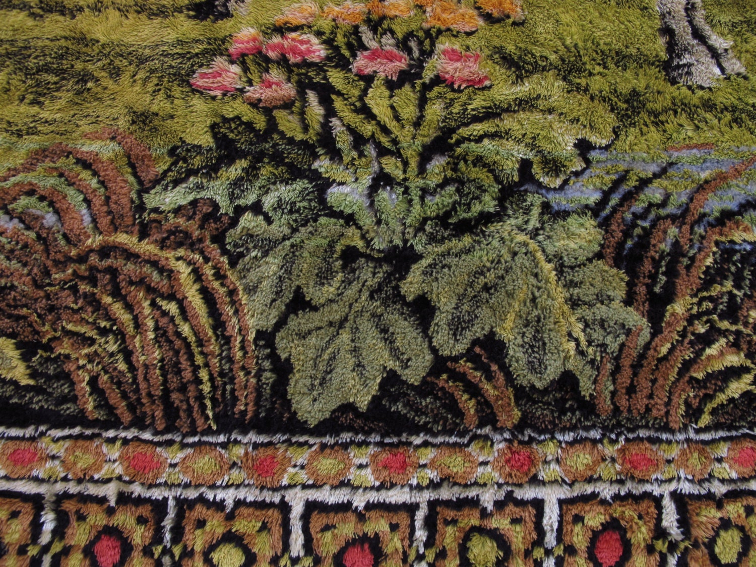 Large Horse Tapestry Vintage Heavy Velvet Tapestry 1940s Wall