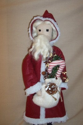 Folkart Primitive Santa. Handmade by Talena Bacon