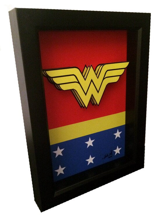 Wonder Woman Logo Artwork 3D Pop Art Comic Artwork Symbol