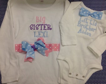 custom Big Sister/Little Brother Shirt Set