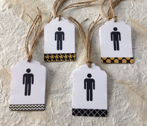 MALE Gift Tags Set of 16 by BreezyToo on Etsy