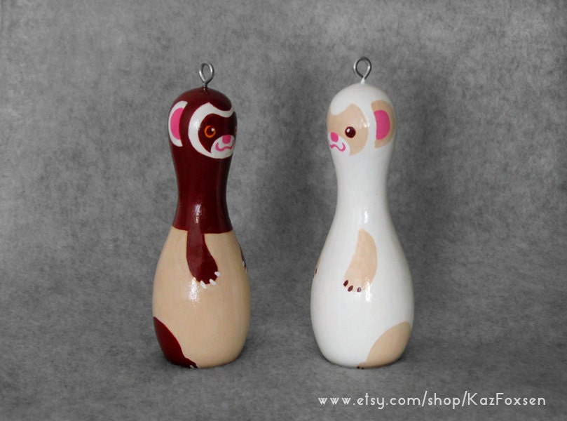 custom pet portrait ferret ornament or figurine custom pet portrait ferret ornament or figurine