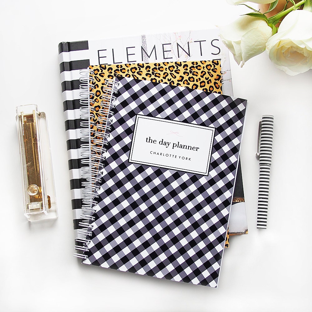planner-personalized-day-planner-gingham-checks-custom