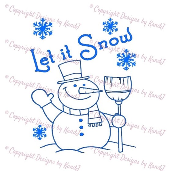 Let it Snow Snowman SVG Christmas SVG File Digital cut file