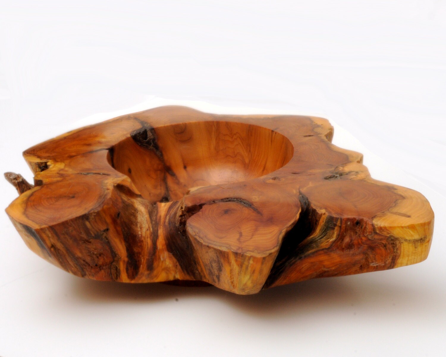 Art Bowl Turned Wood Bowl Yew Root Bowl Display Piece